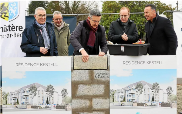 17 janvier 2025 : Finistère Habitat, le Département et la ville lancent le démarrage du chantier de 29 nouveaux logements, à Quimper